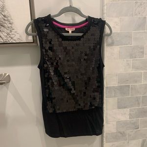 NWT Juicy Couture Black Sequined Top